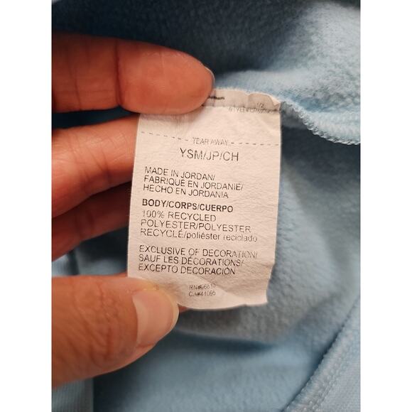 Under Armour Sweatshirt Girls Youth Small Blue Hooded Pullover Halographic Logo - Picture 5 of 7